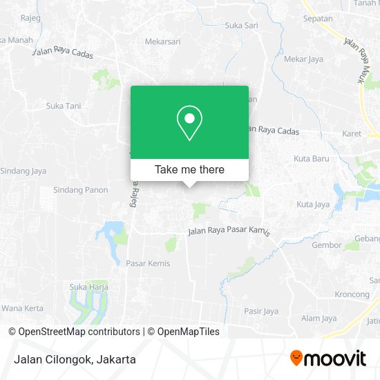 Jalan Cilongok, Pasar Kemis map