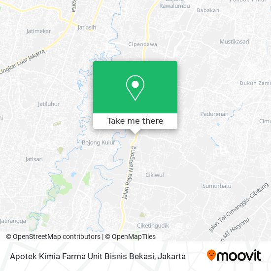 Apotek Kimia Farma Unit Bisnis Bekasi map