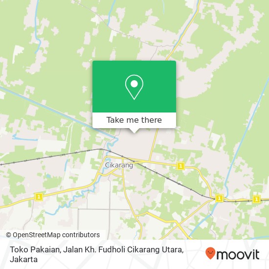 Toko Pakaian, Jalan Kh. Fudholi Cikarang Utara map