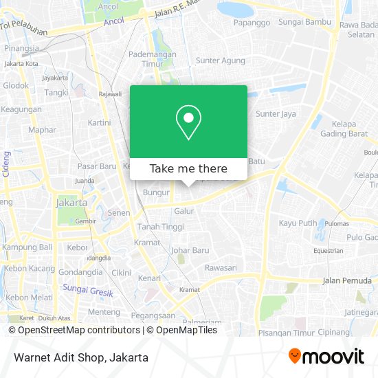 Warnet Adit Shop map