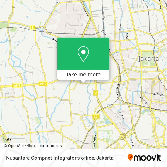 Nusantara Compnet Integrator's office map