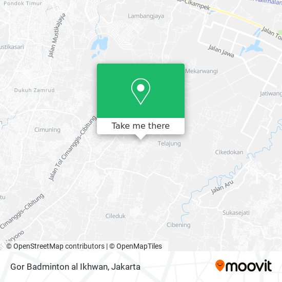 Gor Badminton al Ikhwan map