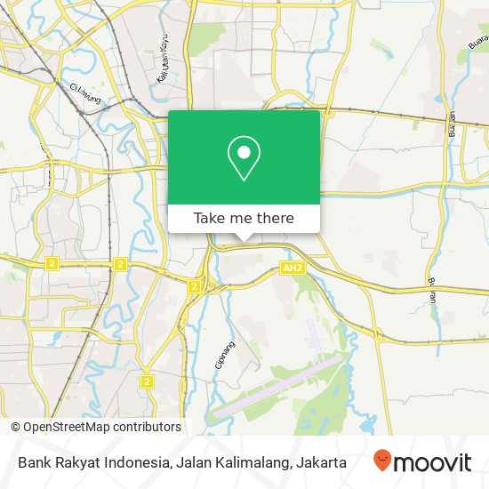 Bank Rakyat Indonesia, Jalan Kalimalang map