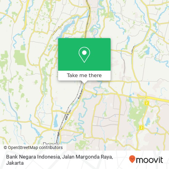 Bank Negara Indonesia, Jalan Margonda Raya map