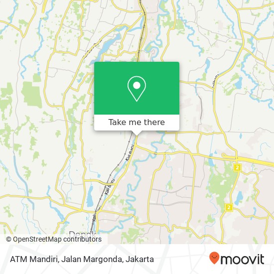 ATM Mandiri, Jalan Margonda map