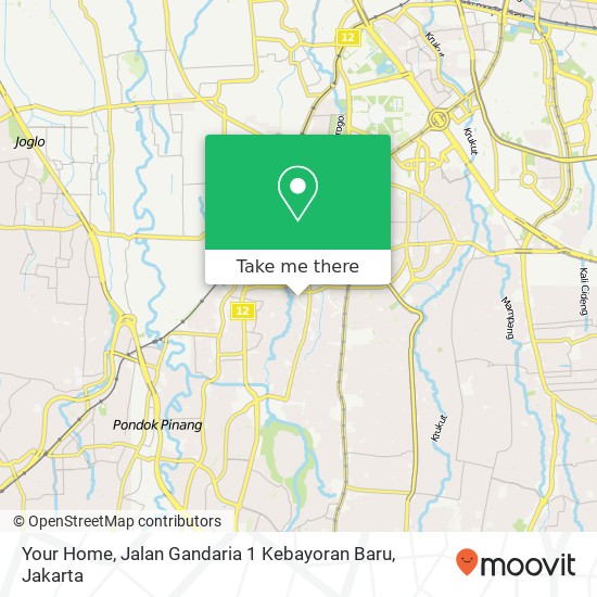 Your Home, Jalan Gandaria 1 Kebayoran Baru map