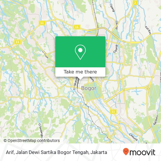 Arif, Jalan Dewi Sartika Bogor Tengah map