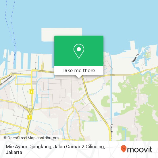 Mie Ayam Djangkung, Jalan Camar 2 Cilincing map