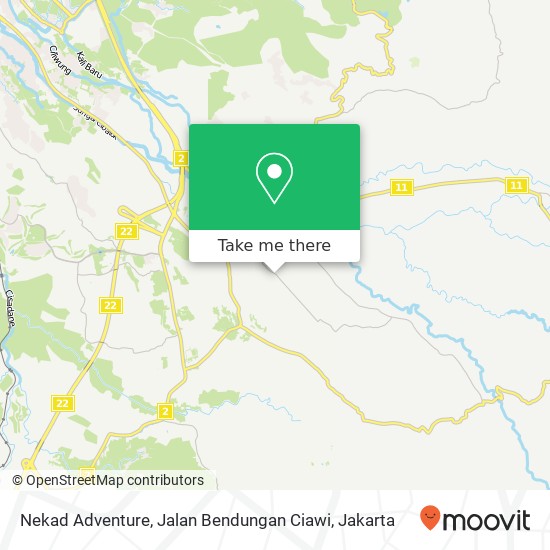 Nekad Adventure, Jalan Bendungan Ciawi map