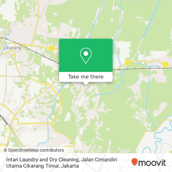 Intan Laundry and Dry Cleaning, Jalan Cimandiri Utama Cikarang Timur map