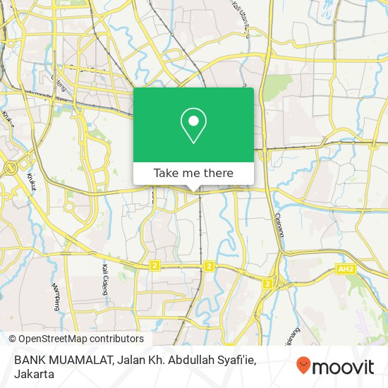 BANK MUAMALAT, Jalan Kh. Abdullah Syafi'ie map