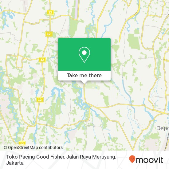 Toko Pacing Good Fisher, Jalan Raya Meruyung map