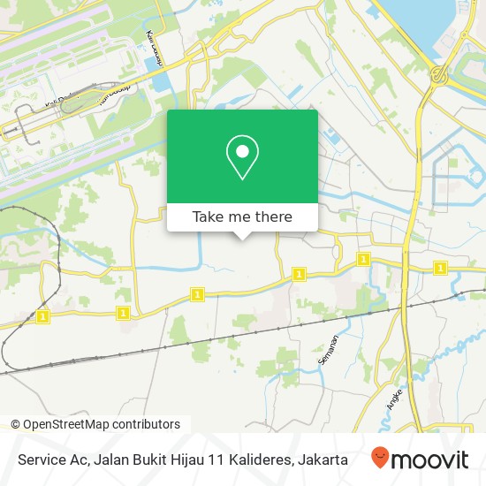 Service Ac, Jalan Bukit Hijau 11 Kalideres map