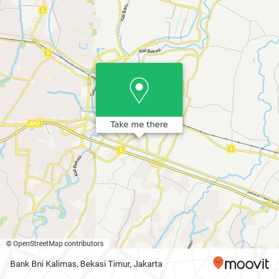 Bank Bni Kalimas, Bekasi Timur map