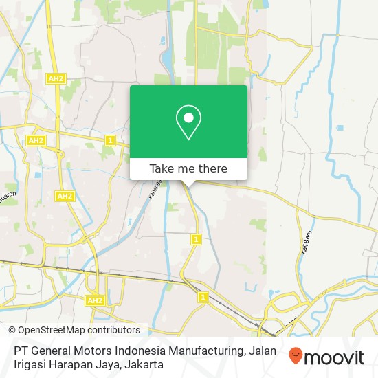 PT General Motors Indonesia Manufacturing, Jalan Irigasi Harapan Jaya map