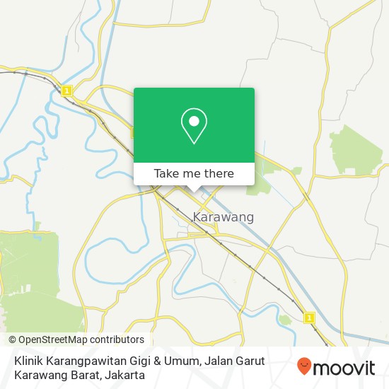 Klinik Karangpawitan Gigi & Umum, Jalan Garut Karawang Barat map