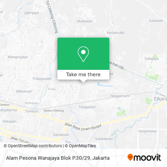 Alam Pesona Wanajaya Blok P.30 / 29 map