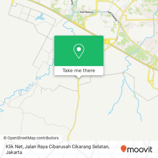 Klik Net, Jalan Raya Cibarusah Cikarang Selatan map