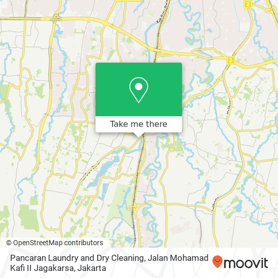 Pancaran Laundry and Dry Cleaning, Jalan Mohamad Kafi II Jagakarsa map
