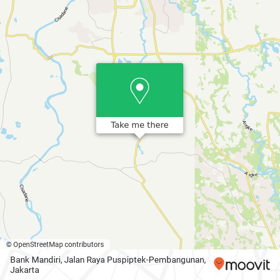 Bank Mandiri, Jalan Raya Puspiptek-Pembangunan map