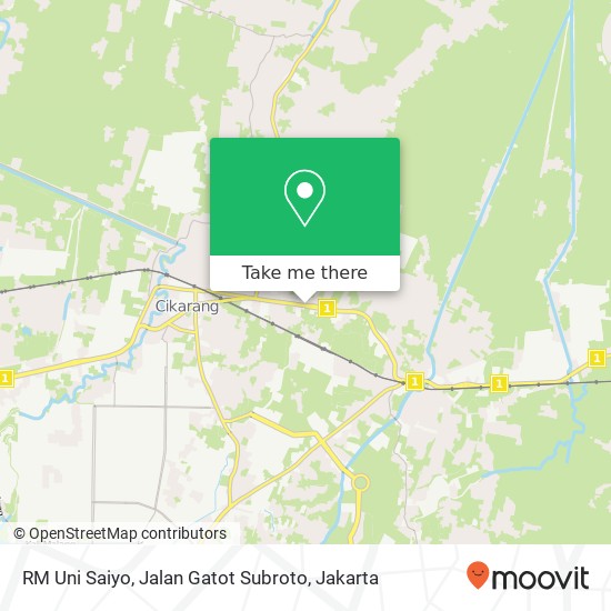 RM Uni Saiyo, Jalan Gatot Subroto map