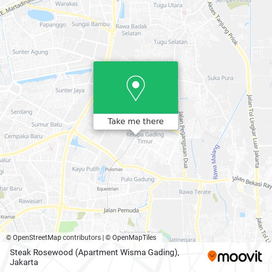 Steak Rosewood (Apartment Wisma Gading) map