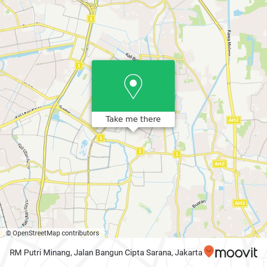 RM Putri Minang, Jalan Bangun Cipta Sarana map