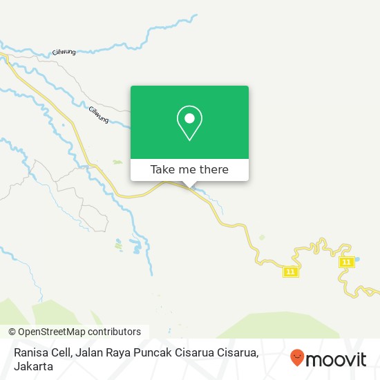 Ranisa Cell, Jalan Raya Puncak Cisarua Cisarua map