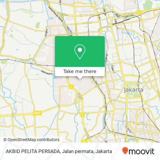 AKBID PELITA PERSADA, Jalan permata map