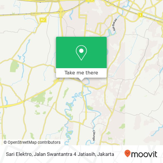 Sari Elektro, Jalan Swantantra 4 Jatiasih map