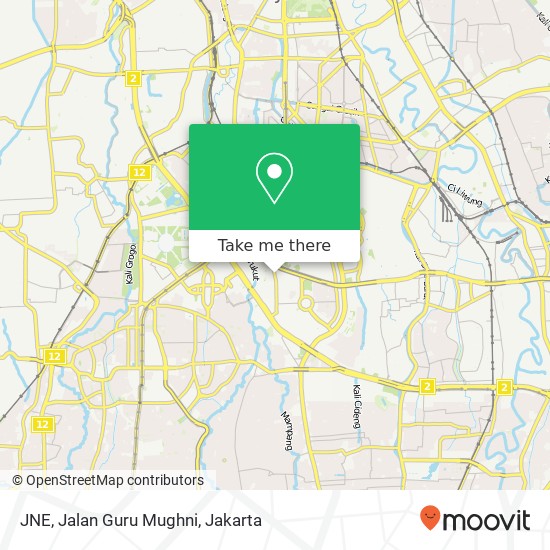 JNE, Jalan Guru Mughni map