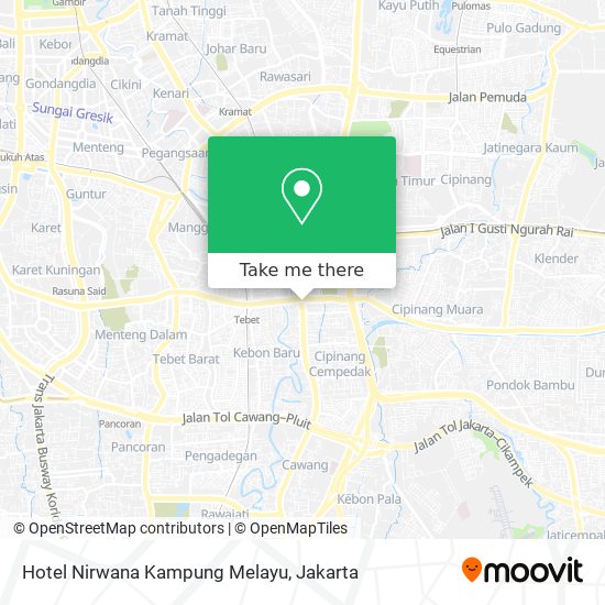 Hotel Nirwana Kampung Melayu map