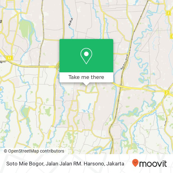 Soto Mie Bogor, Jalan Jalan RM. Harsono map