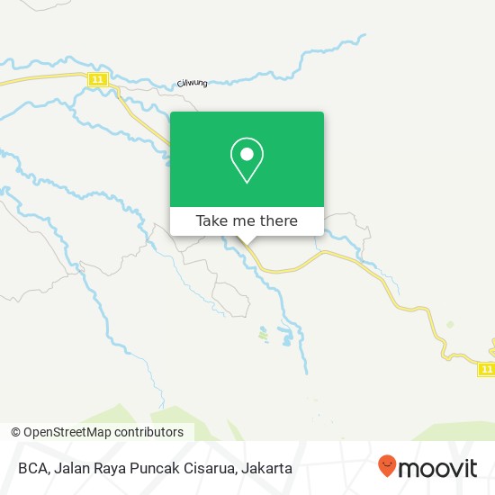 BCA, Jalan Raya Puncak Cisarua map