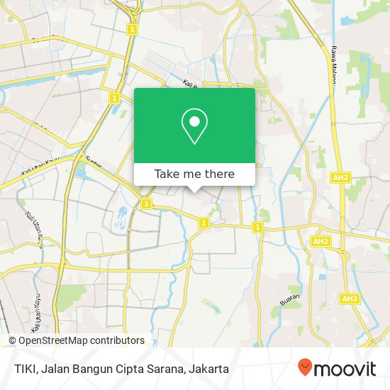 TIKI, Jalan Bangun Cipta Sarana map