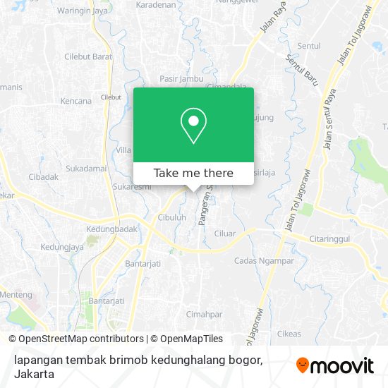 lapangan tembak brimob kedunghalang bogor map