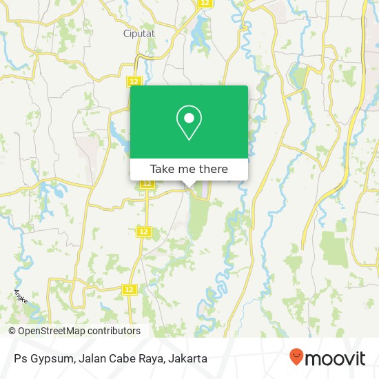 Ps Gypsum, Jalan Cabe Raya map