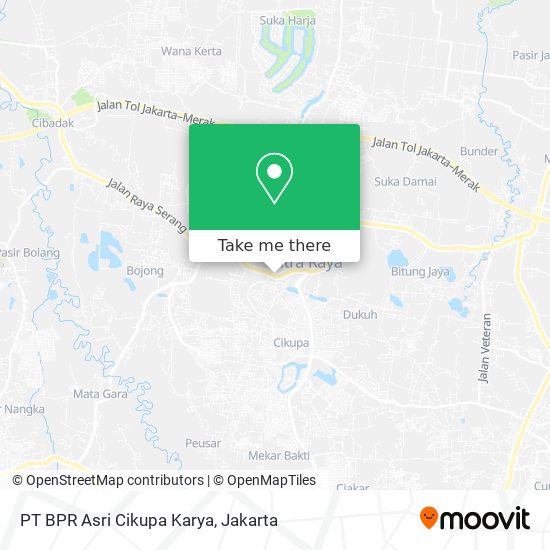PT BPR Asri Cikupa Karya map