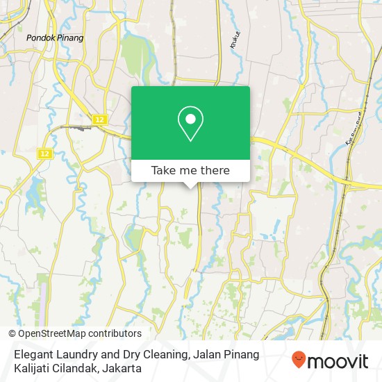 Elegant Laundry and Dry Cleaning, Jalan Pinang Kalijati Cilandak map