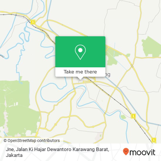 Jne, Jalan Ki Hajar Dewantoro Karawang Barat map