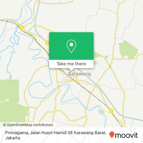 Primagama, Jalan Husni Hamid 38 Karawang Barat map