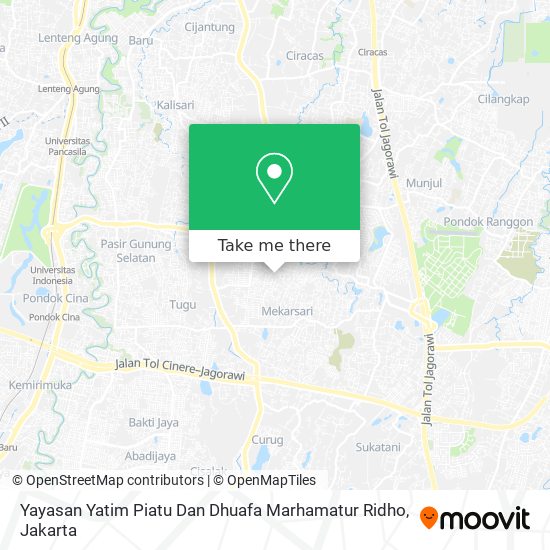 Yayasan Yatim Piatu Dan Dhuafa Marhamatur Ridho map