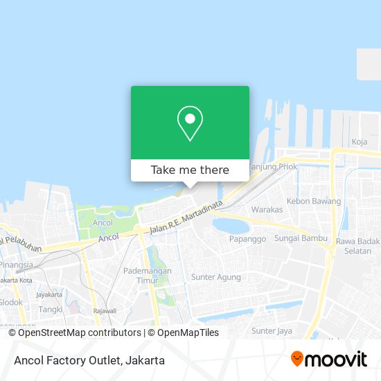 Ancol Factory Outlet map