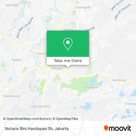 Notaris Rini Handayani Sh map