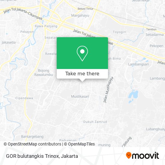 GOR bulutangkis Trinox map