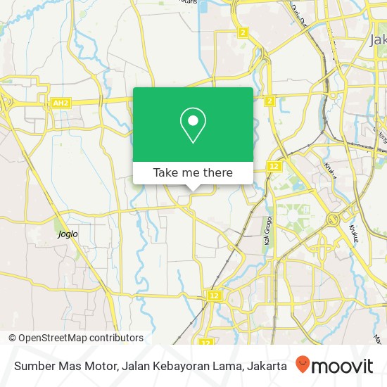 Sumber Mas Motor, Jalan Kebayoran Lama map