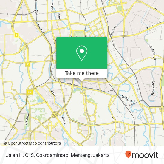 Jalan H. O. S. Cokroaminoto, Menteng map