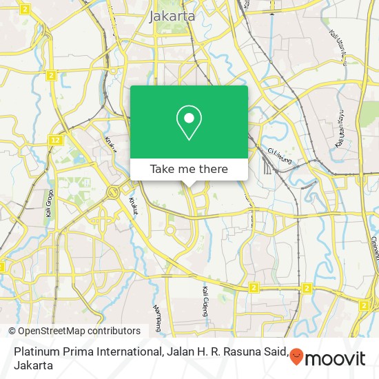 Platinum Prima International, Jalan H. R. Rasuna Said map