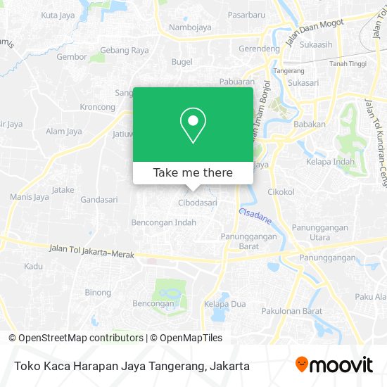 Toko Kaca Harapan Jaya Tangerang map