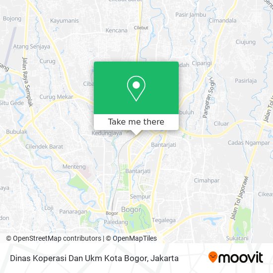Dinas Koperasi Dan Ukm Kota Bogor map